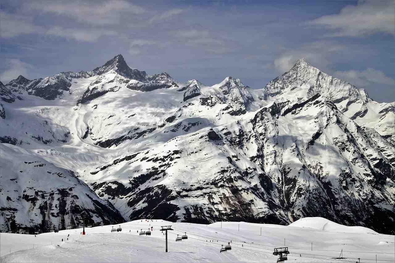 les alpes, zermatt, neige